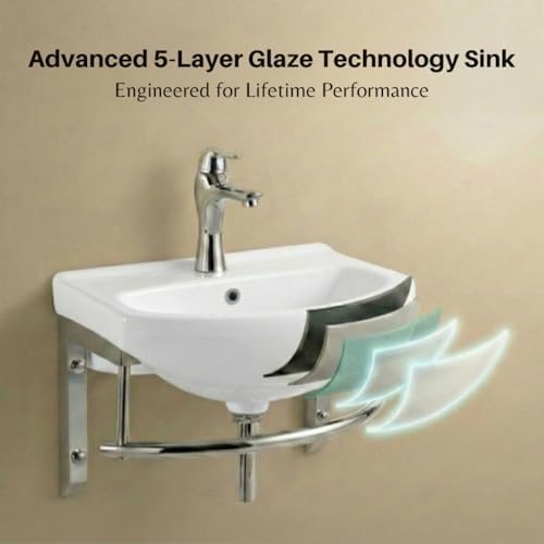 Renovators Supply Manufacturing Ridge 17 3/4 Inch Small Wall Mount Bathroom - Image 4