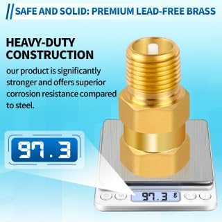 1/2'' NPT Lead-Free Brass RV Camper Water Heater Check Valve, Male-Female | RV - Image 8