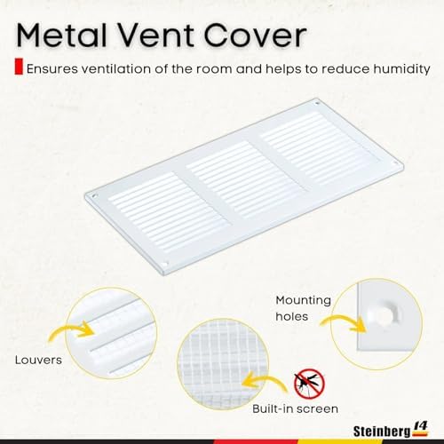 Steinberg14 White Vent Cover 10x4 - Image 2