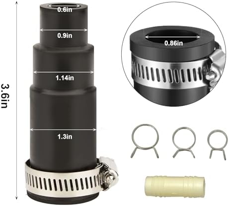 Dishwasher Drain Hose Adapter, Rubber Connector - Image 2