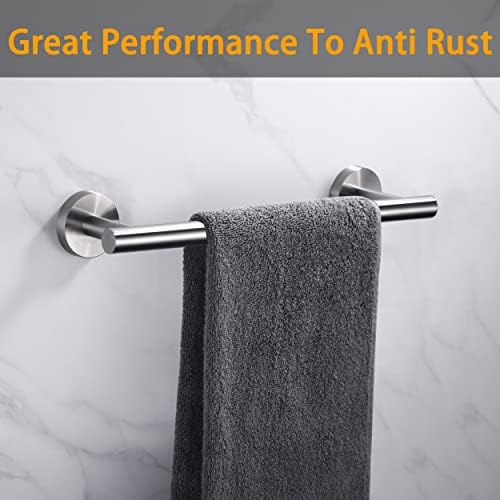 Nolimas 12 Inch Bath Hand Towel Bar SUS 304 Stainless Steel Towel Rod Rack - Image 5