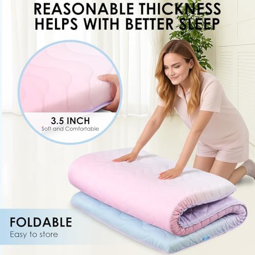 SCHNAUZER HOME Japanese Futon Floor Mattress Twin 3.5" Thick Rainbow - Image 5