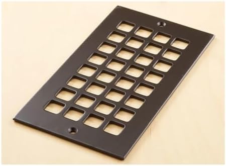"Reggio Register Square Series Pattern Floor Grille, Oil-Rubbed Bronze Steel - Image 3