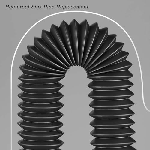 Yunseity Bathroom Sink Drain Kit, Flexible P Trap Drain Pipe - Image 2