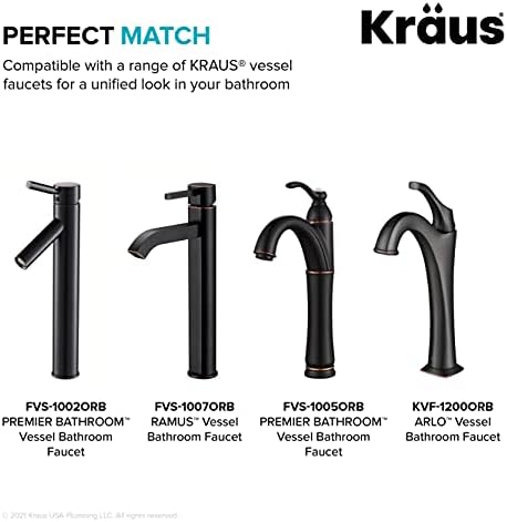 KRAUS Bathroom Sink Pop-Up Drain Assembly in Oil Rubbed Bronze - Image 7