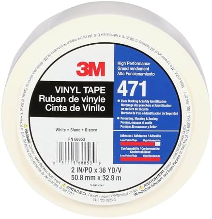 3M Vinyl Tape 471, 2 in x 36 yd, 24 Rolls - Image 3