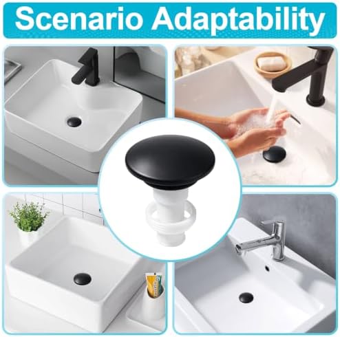 Pop Up Drain Stopper Bathroom Sink Compatible - Image 4