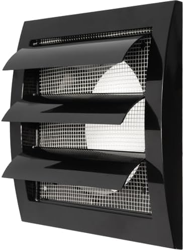 Repa Market ABS Plastic Black 4 Inch Dryer Vent Cover Outside, 4 Inch Exhaust by RepaMarket