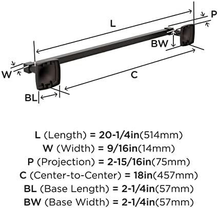 Amerock Stature 18" Oil-Rubbed Bronze Towel Bar - Image 6