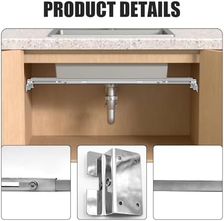 2-Pack Upgraded Undermount Sink Bracket, Undermount Sink Support Kit, Stainless - Image 7