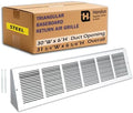 Fits 30x6 Duct Opening | Steel Triangular Baseboard Return Air Grille by Handua by Handua