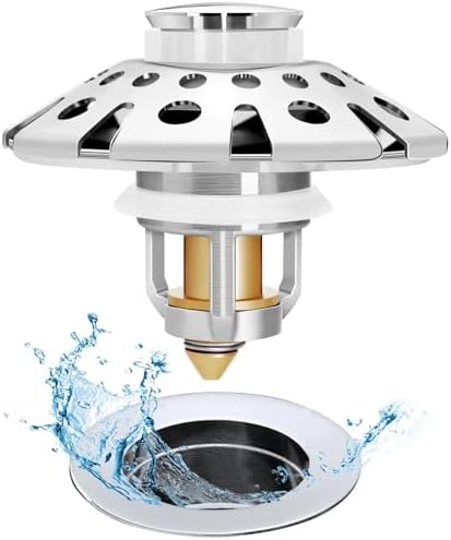 AzWzz Bathroom Sink Stopper, Sink Hair Catcher, Bathroom Sink Drain Strainer by AzWzzTubDrainStopper