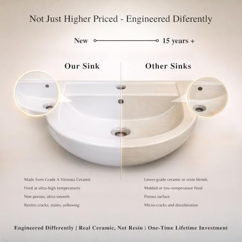 Renovators Supply Manufacturing Ridge 17 3/4 Inch Small Wall Mount Bathroom - Image 5