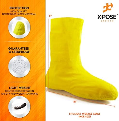Xpose Safety Heavy-Duty .35mm PVC Yellow Raincoat Jacket & Hazmat Boot & Shoes - Image 3