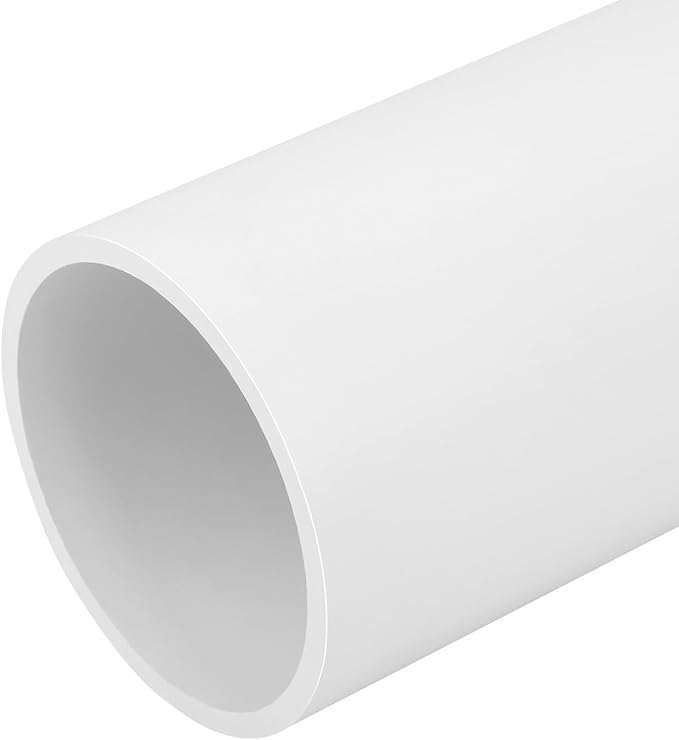 4 Inch PVC Pipe 17" Long White Sch40 Industrial PVC Pipes by CKVIHAV