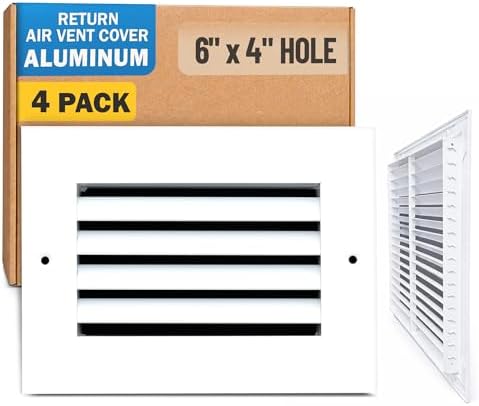 Fits 6x4 Hole | Aluminum Return Air Grille by Handua | Vent Cover Grill by Handua