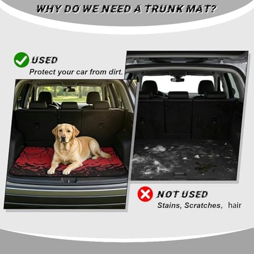 Blood Bat Waterproof Car Trunk Mat 29"x39" - Image 4