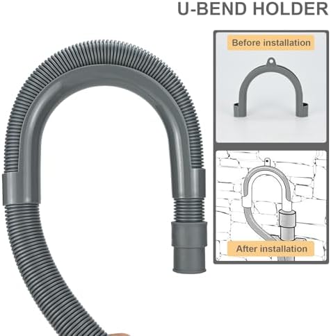 5ft Universal Washing Machine Drain Hose Extension Kit, 7-Piece Set - Image 4
