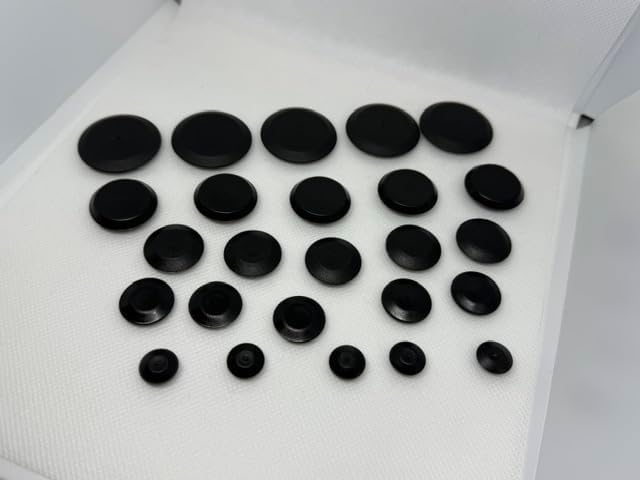 Black Flush Mount Hole Plugs, Panel Snap Caps - Image 3