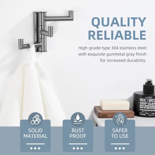 Angle Simple Swivel Hook 3 Arms, Towel Hook - Image 5