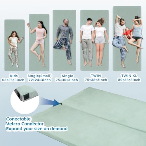 KingChii CertiPUR-US Memory Foam Camping Mattress, Portable Roll Up Travel Car - Image 4