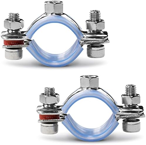 AKIHISA 2 Pcs 304 Stainless Steel Pipe Supports, Wall Mount Ceiling Mount Pipe by AKIHISA
