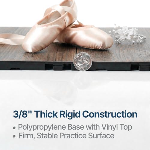 Flooring Inc's 3/8" Thick Interlocking Lightweight Plastic Practice Dance Floor - Image 3