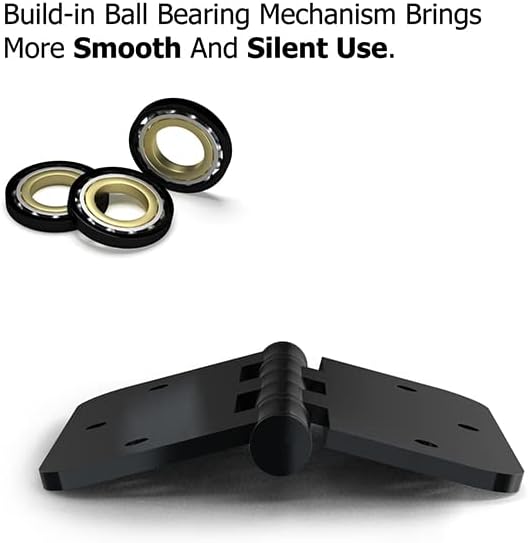 goldenwarm 3 Pack Ball Bearing Hinges Matte Black Door Hinges 3.5in*3.5in - Image 4
