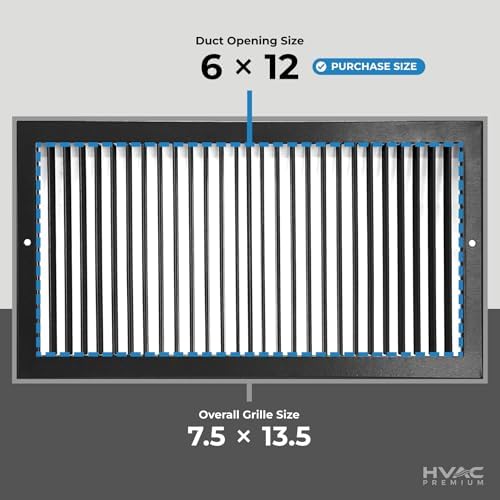 HVAC Premium 6" x 12" Toe Kick Vent Grille - Image 2