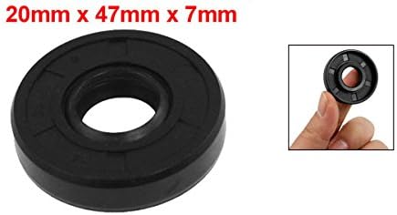 uxcell Metric Rotary Shaft Oil Seal 20x47x7mm TC Double Lips Rubber - Image 3