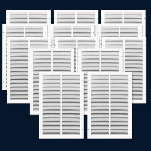 16x25 Air Return Vent Cover, Solid Steel White, 10 Pack by SierraGrates