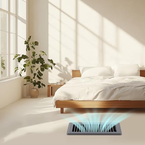 4x10 Floor Register, 6 Pack Gray Floor Vent Covers - Image 2