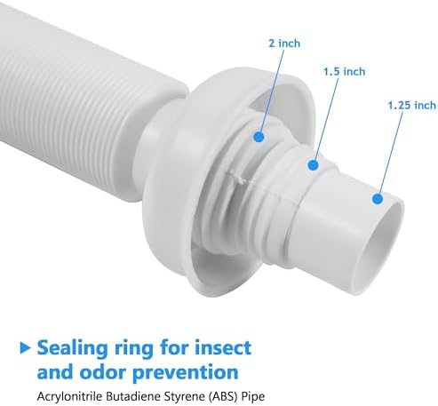 Bathroom White Sink Drain Kit, - Image 2