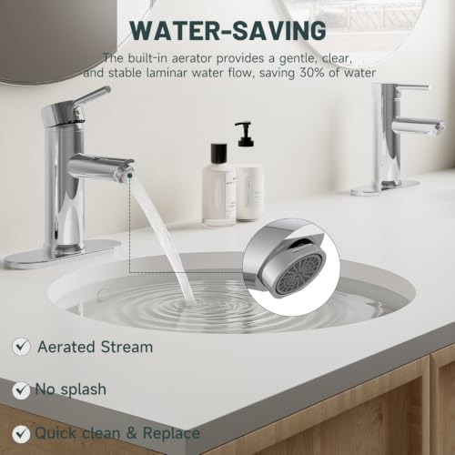 2 Pack Bathroom Faucet for 1 or 3 Holes - Image 6