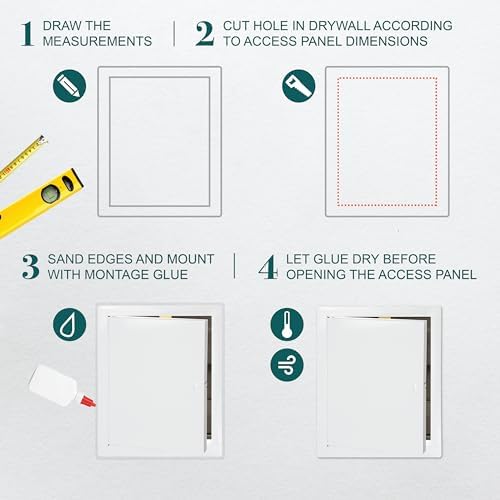 10" x 12" White Metal Access Panel - Image 3