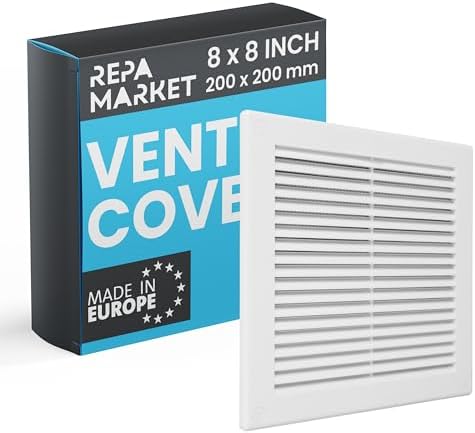 Repa Market 8 x 8 Inch White Square Air Vent Cover by RepaMarket