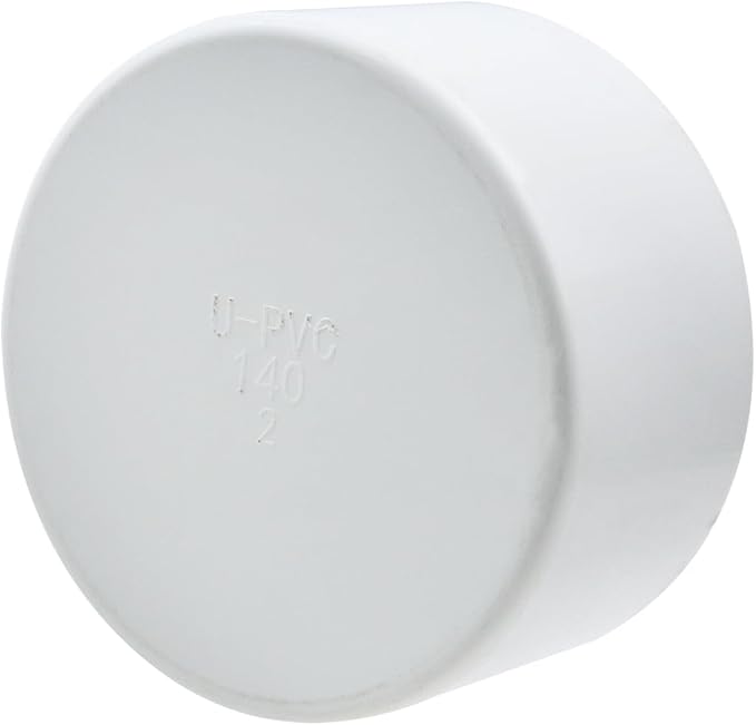 5.5" PVC Pipe End Cap Fitting White | Round Pipe Hole Plugs, Pipe Plug Socket - Image 3