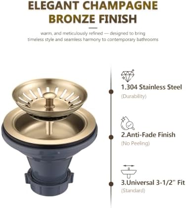 3.5'' Kitchen Sink Drain Strainer - Image 3