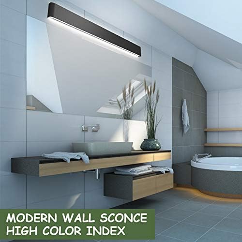 Aipsun 43.3in/40W Modern Black Vanity Light Fixtures LED Black Bathroom Wall - Image 3