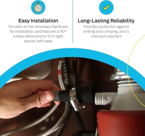 Eastman 6 Foot Dishwasher Drain Hose, Fit - Image 4