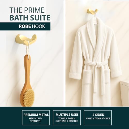 Mega Handles Bathroom Accessory Set Satin Brass - Image 6