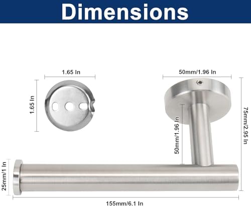 NearMoon Bathroom Toilet Paper Holder, Premium SUS304 Stainless Steel Rustproof - Image 6