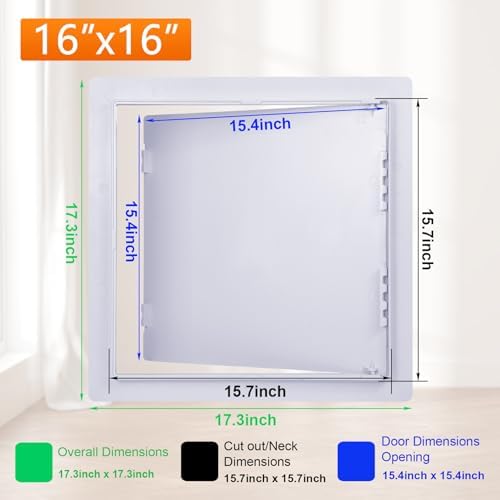 Suteck Plastic Access Panel for Drywall & Ceiling 16 x 16 Inch - Image 2