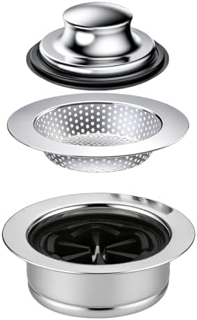 Garbage Disposal Flange Kit 5 Piece, 3-1/2 Inch Sink Stopper Set, Polished - Image 6