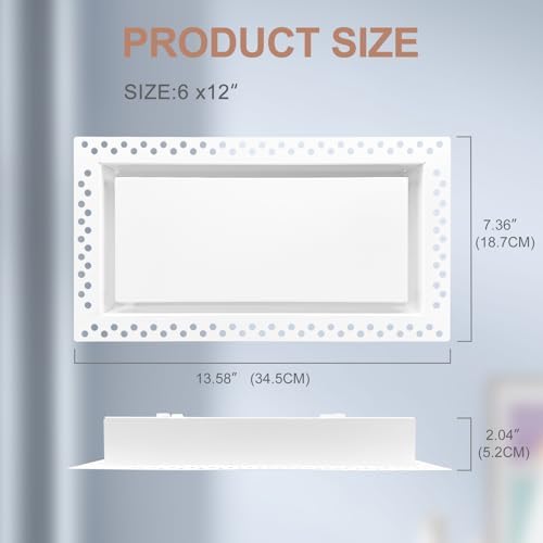 Flush Wall Vent Cover 6x12 Inch - Image 4