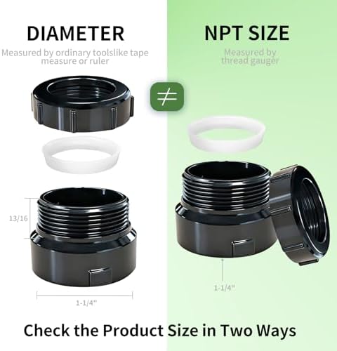 Lesso 1-1/4 Inch ABS P-Trap Adapter, 2 Pack - Image 6