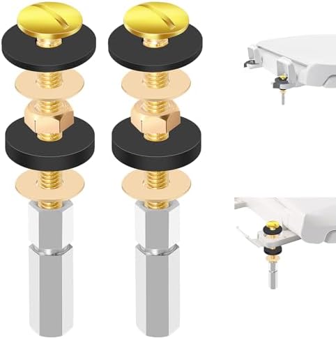 SelfTek 2Pcs Universal Toilet Seat Screws, Heavy Duty Toilet Seat Bolts Set by SelfTek