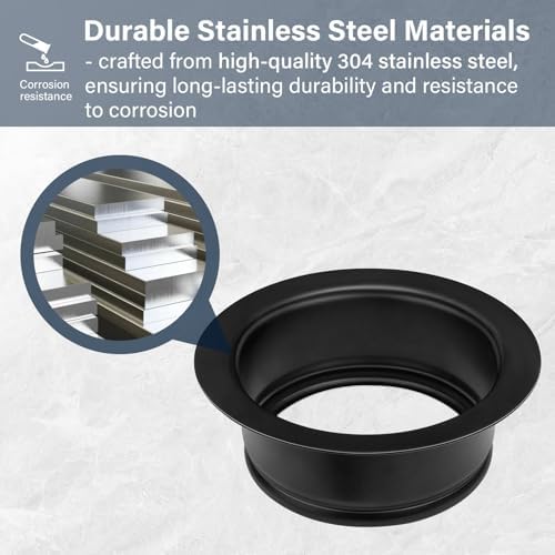 Matte Black Garbage Disposal Sink Flange - Image 5