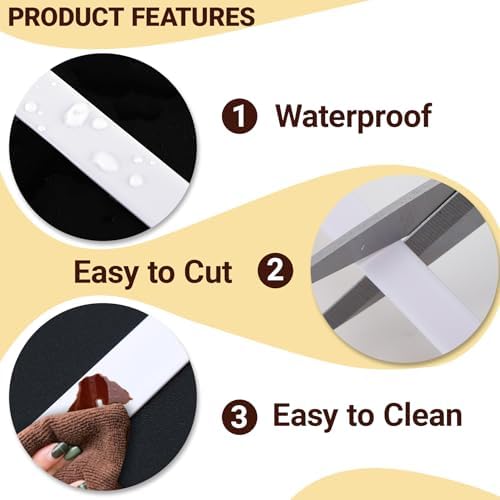 Trimold Glossy White Molding Trim Peel and Stick, Flexible Mirror Border Design - Image 4