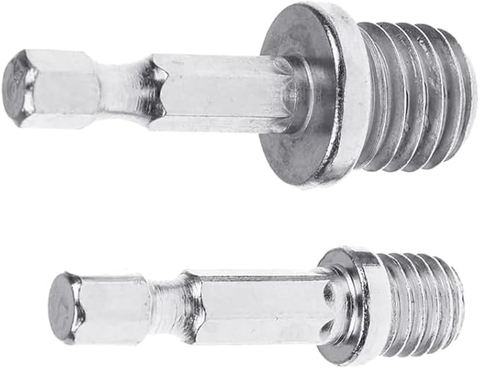 2pcs Silver Outer Conversion Rod M10+M14 Woodworking Hex Socket Adapter - Image 4